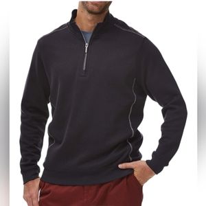 Rain forest Men's Dark Navy Blue Half zip pullover sweater sz 2xl